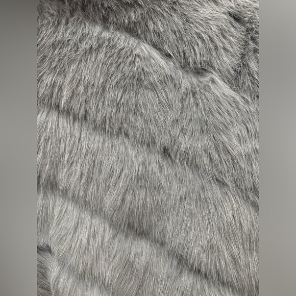 Avec Les Filles Faux Fur Crop Jacket Gray - Picture 8 of 16